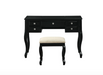 F4146 - Vanity Set + Stool with Flip-Down Panel in Black - Poundex