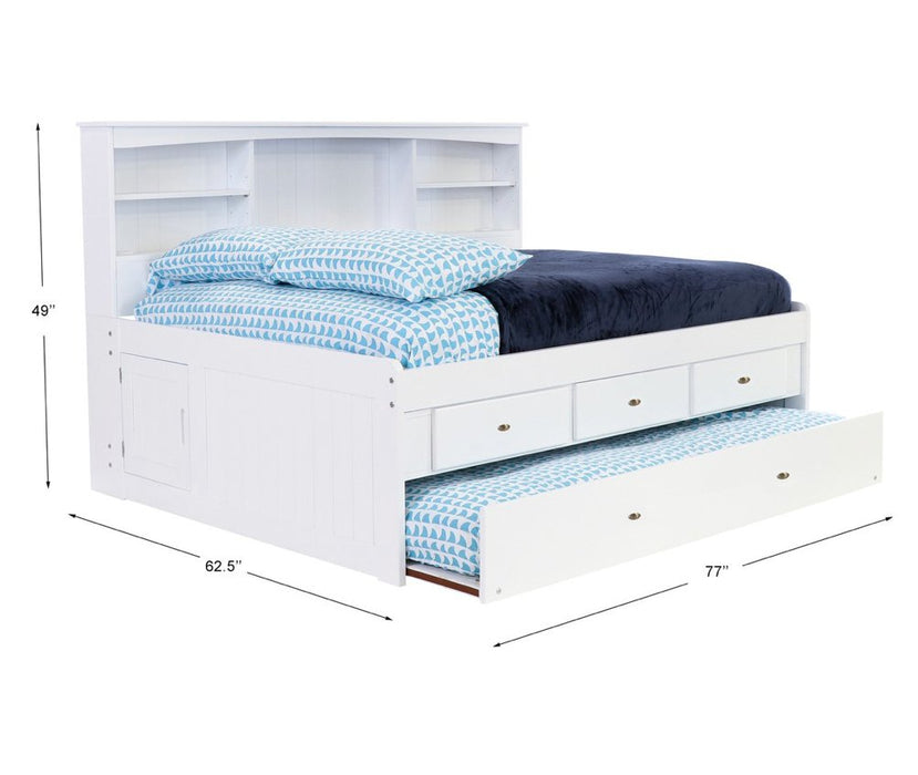 0223 - Full Bookcase Daybed in White - Discovery World Furniture
