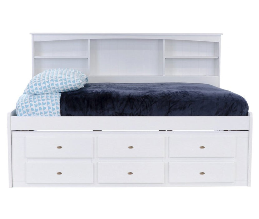 0223 - Full Bookcase Daybed in White - Discovery World Furniture