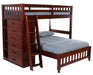 2806 - Twin over Full Loft Bed in Merlot - Discovery World Furniture