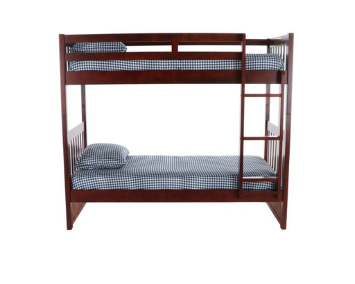 2811 - Twin over Twin Bunk Bed in Merlot - Discovery World Furniture