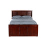 2821 - Full Bookcase Captains Bed in Merlot - Discovery World Furniture