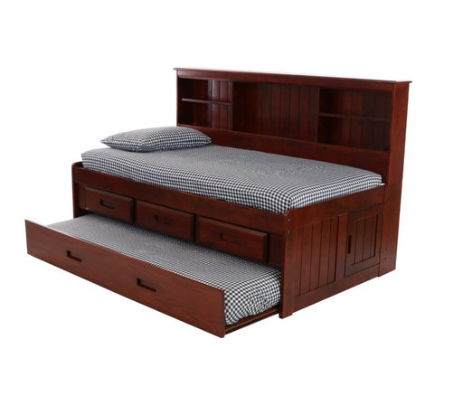 2822 - Twin Bookcase Daybed in Merlot - Discovery World Furniture