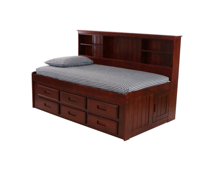 2822 - Twin Bookcase Daybed in Merlot - Discovery World Furniture