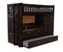 2903 -Twin All in One Loft Bed with Desk in Expresso - Discovery World Furniture