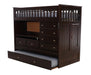 2903 -Twin All in One Loft Bed with Desk in Expresso - Discovery World Furniture