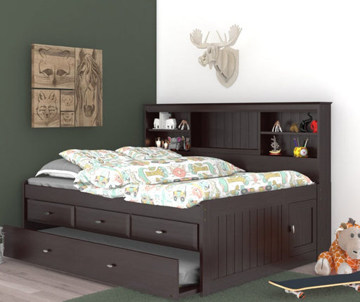 2923 - Full Bookcase Daybed in Espresso - Discovery World Furniture