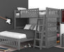3205 - Twin over Full Loft Bed in Charcoal - Discovery World Furniture
