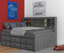 4223R - Full Bookcase Daybed in Gray - Discovery World Furniture