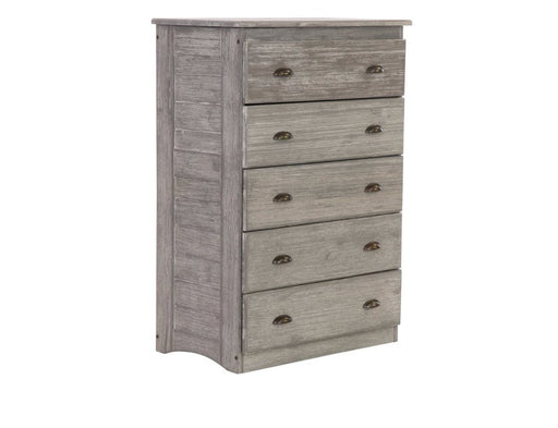 4255 - 5-Drawer Chest in Gray - Discovery World Furniture
