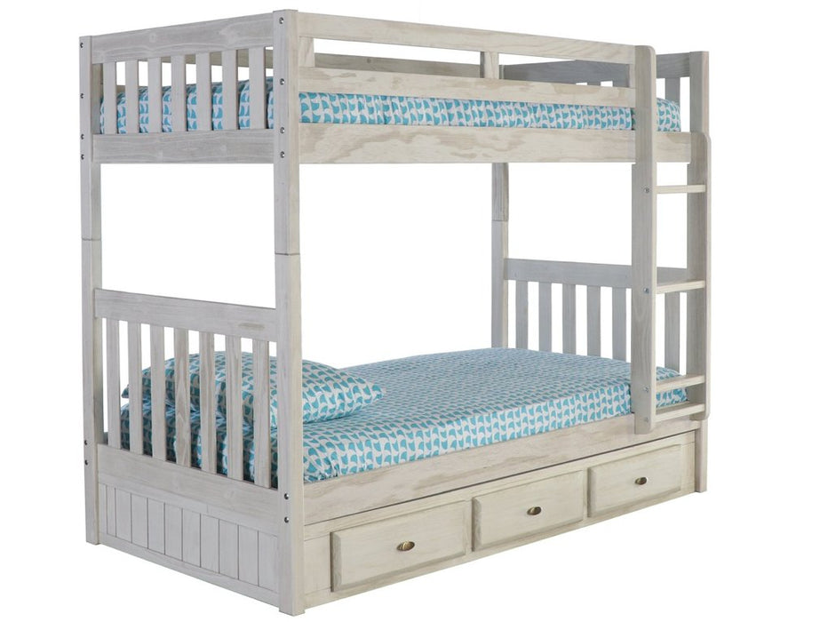 5211 - Twin over Twin Bunk Bed in Ash - Discovery World Furniture