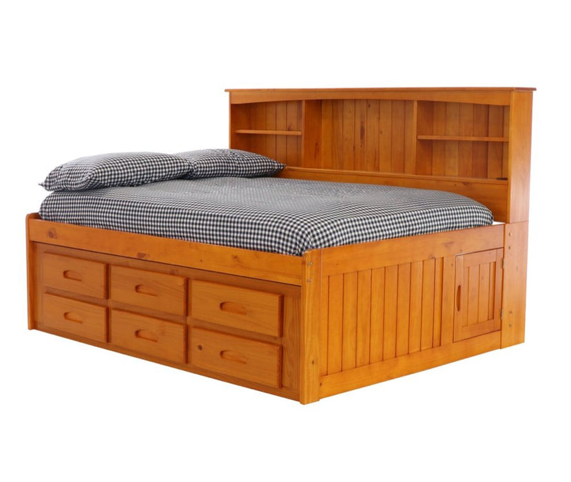82123 - Full Bookcase Daybed in Honey - Discovery World Furniture