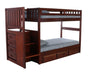 82817-T/T - Twin over Twin Stairbed in Merlot - Discovery World Furniture