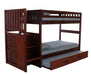 82817-T/T - Twin over Twin Stairbed in Merlot - Discovery World Furniture