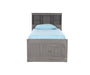 83220 - Twin Bookcase Captains Bed in Charcoal - Discovery World Furniture