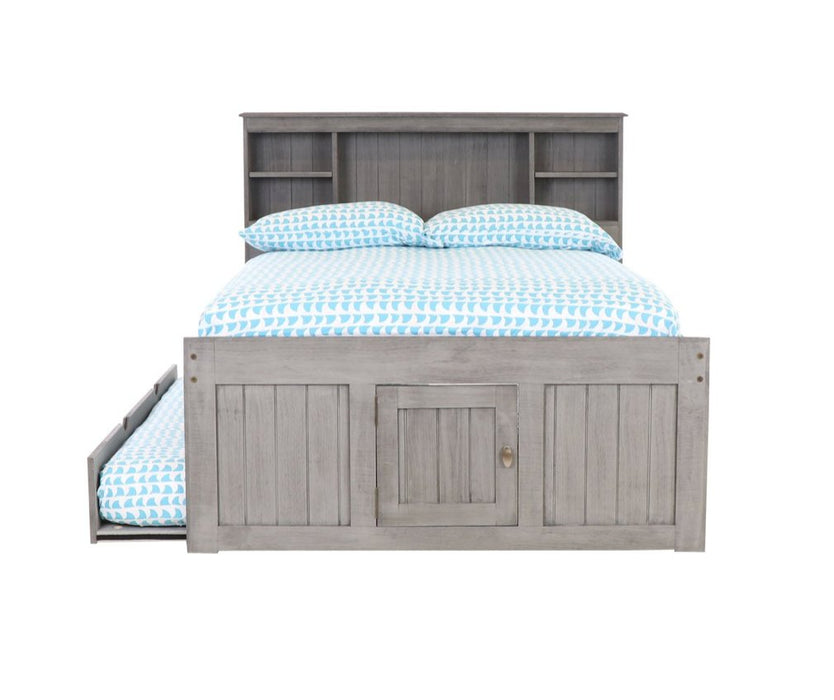 83221 - Full Bookcase Captains Bed in Charcoal - Discovery World Furniture