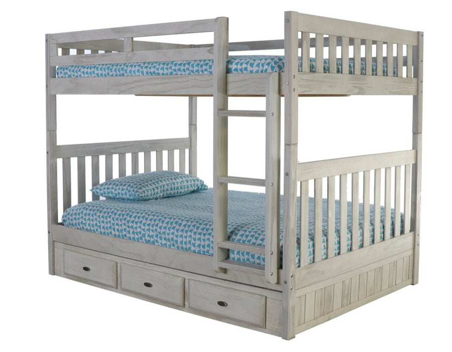 85215R - Full over Full Bunk Bed in Ash - Discovery World Furniture