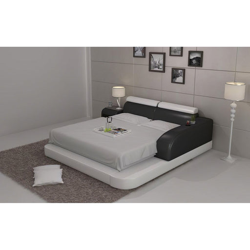 Abilene Modern Leather Bed With Storage - Jubilee Furniture