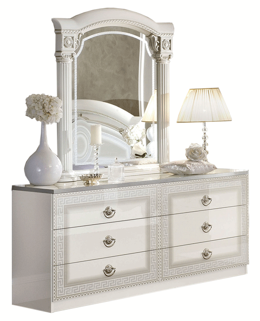 Aida White Silver Dresser SET - ESF Furniture