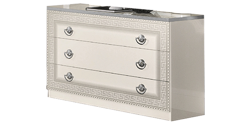 Aida White w/Silver Single Dresser - ESF Furniture