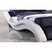 Artemis Curved Modern Leather Platform Bed - Jubilee Furniture