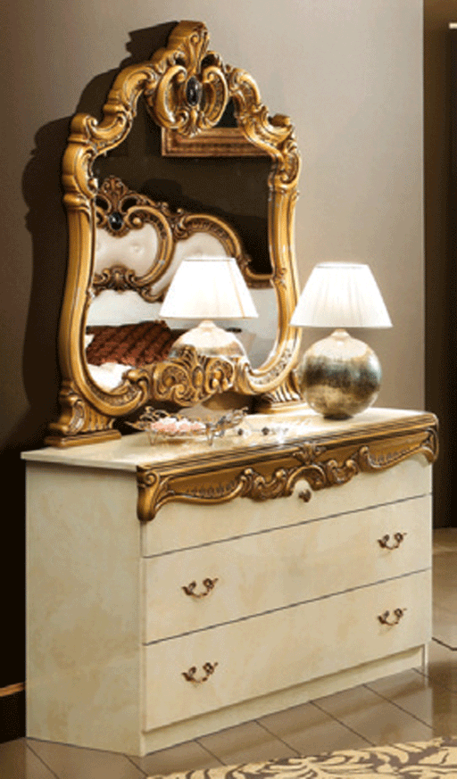 Barocco Single Dresser Ivory/Gold - ESF Furniture