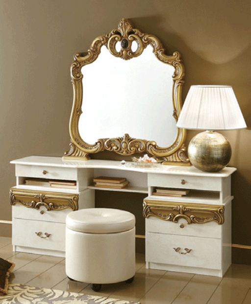 Barocco Vanity Dresser Ivory/Gold - ESF Furniture