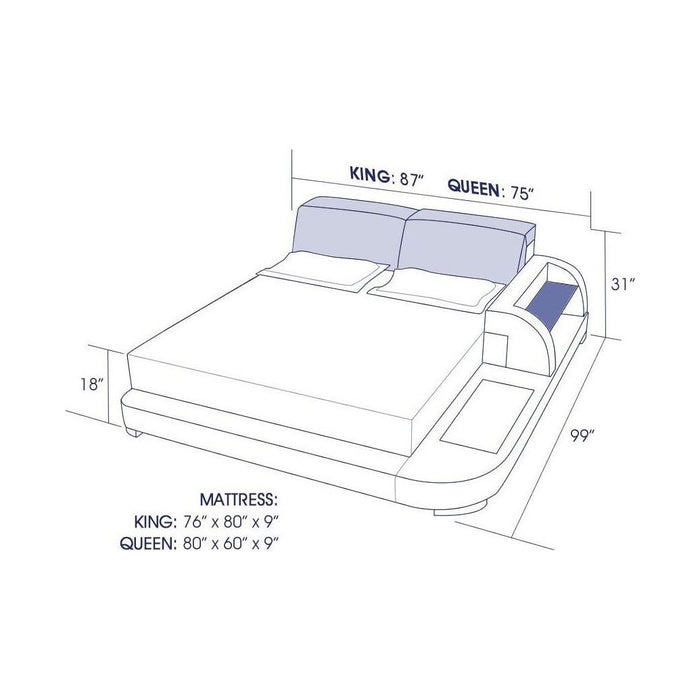 Braided Platform Bed with Storage - Jubilee Furniture