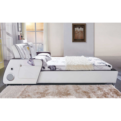 Campbell Tech Smart Modern Leather Bed - Jubilee Furniture