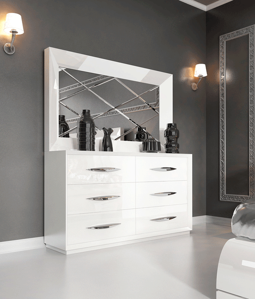 Carmen Double Dresser White - ESF Furniture