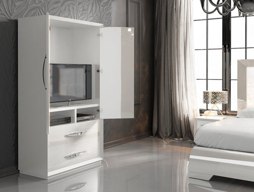 Carmen White 2 Door Wardrobe SET - ESF Furniture