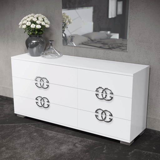 Dafne Double Dresser White - ESF Furniture