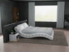 Deskins Modern Tufted Leather Bed - Jubilee Furniture