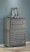 Discovery World Furniture 5 Drawer Chest in Charcoal - Discovery World Furniture