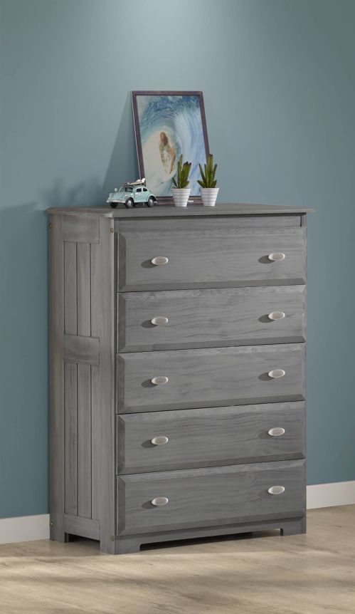 Discovery World Furniture 5 Drawer Chest in Charcoal - Discovery World Furniture