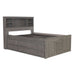 Discovery World Furniture Full Bookcase Captains Bed in Charcoal - Discovery World Furniture
