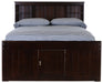 Discovery World Furniture Full Bookcase Captains Bed in Espresso - Discovery World Furniture