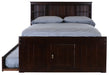 Discovery World Furniture Full Bookcase Captains Bed in Espresso - Discovery World Furniture