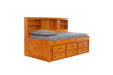 Discovery World Furniture Twin Boockase Daybed in Honey - Discovery World Furniture