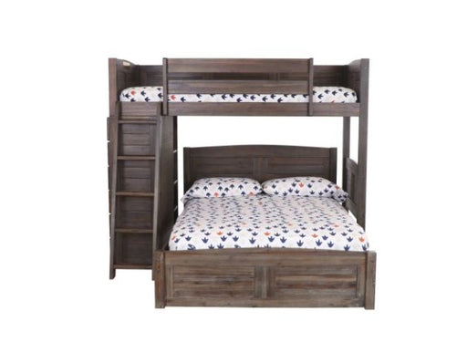 Discovery World Furniture Twin over Full Loft Bed in Chestnut - Discovery World Furniture