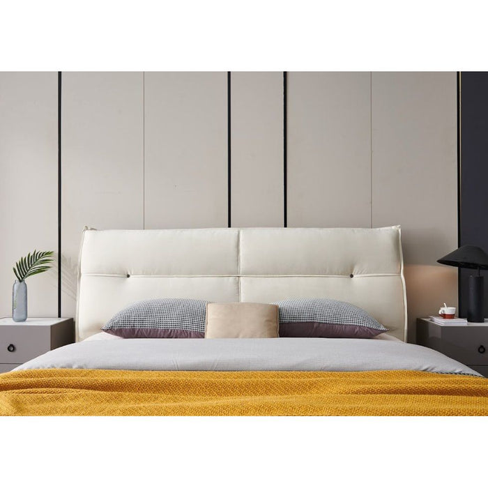 Enzo Leather Modern Bed - Jubilee Furniture