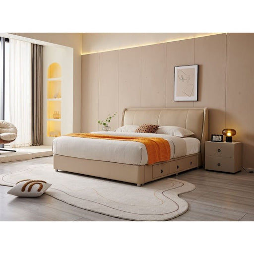 Erin Dreams Leather Bed - Jubilee Furniture