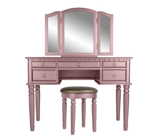 F4060 - Bedroom Vanity Set with Foldable Mirror - Poundex