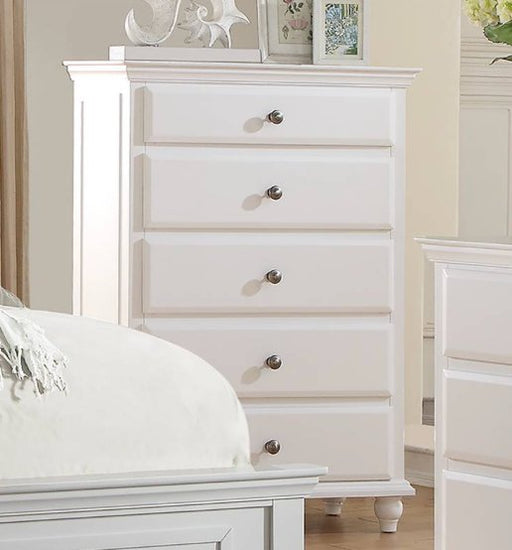 F4352 - 5-Drawer Chest in White - Poundex