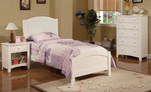 F9049 - Youth Wooden Bed in White - Poundex