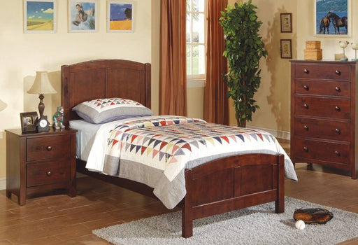 F9207 - Wooden Youth Bed in Dark Cherry - Poundex