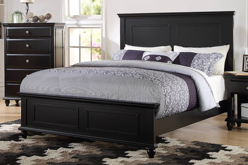 F9271 - Wooden Bed in Black - Poundex