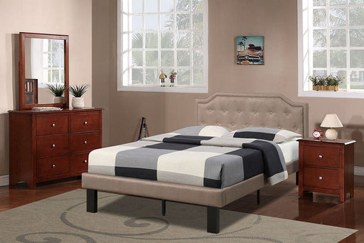 F9345 - Wooden Polyester Youth Bed in Brown - Poundex