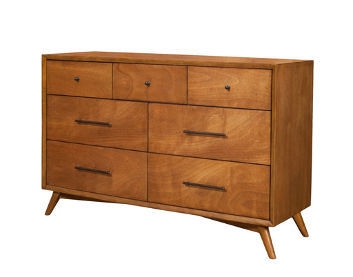 Flynn Modern 7-Drawer Dresser in Acorn - Alpine Furniture