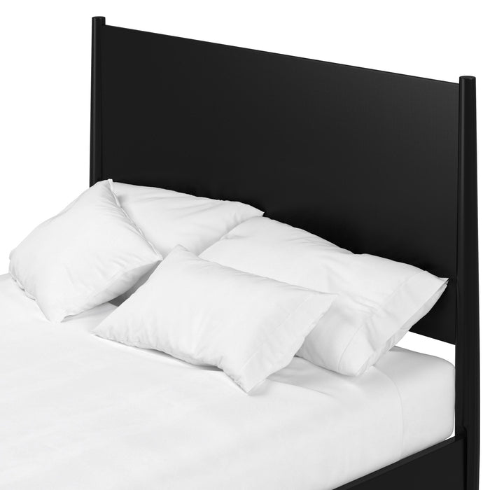 Flynn Modern Panel Bed in Black - Alpine Furniture